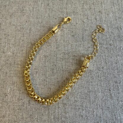 Pulseira Engrenagem banhada a ouro 18k